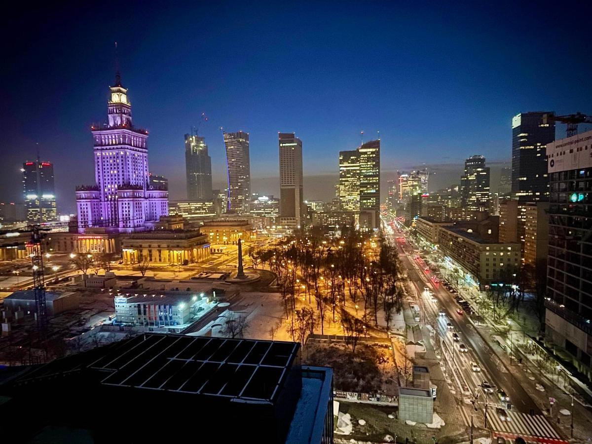 Super Apartament BLUE Ścisłe Centrum Dwie Linie Metra Netflix WiFi 300 Mbs Panorama Miasta Warschau Exterior foto