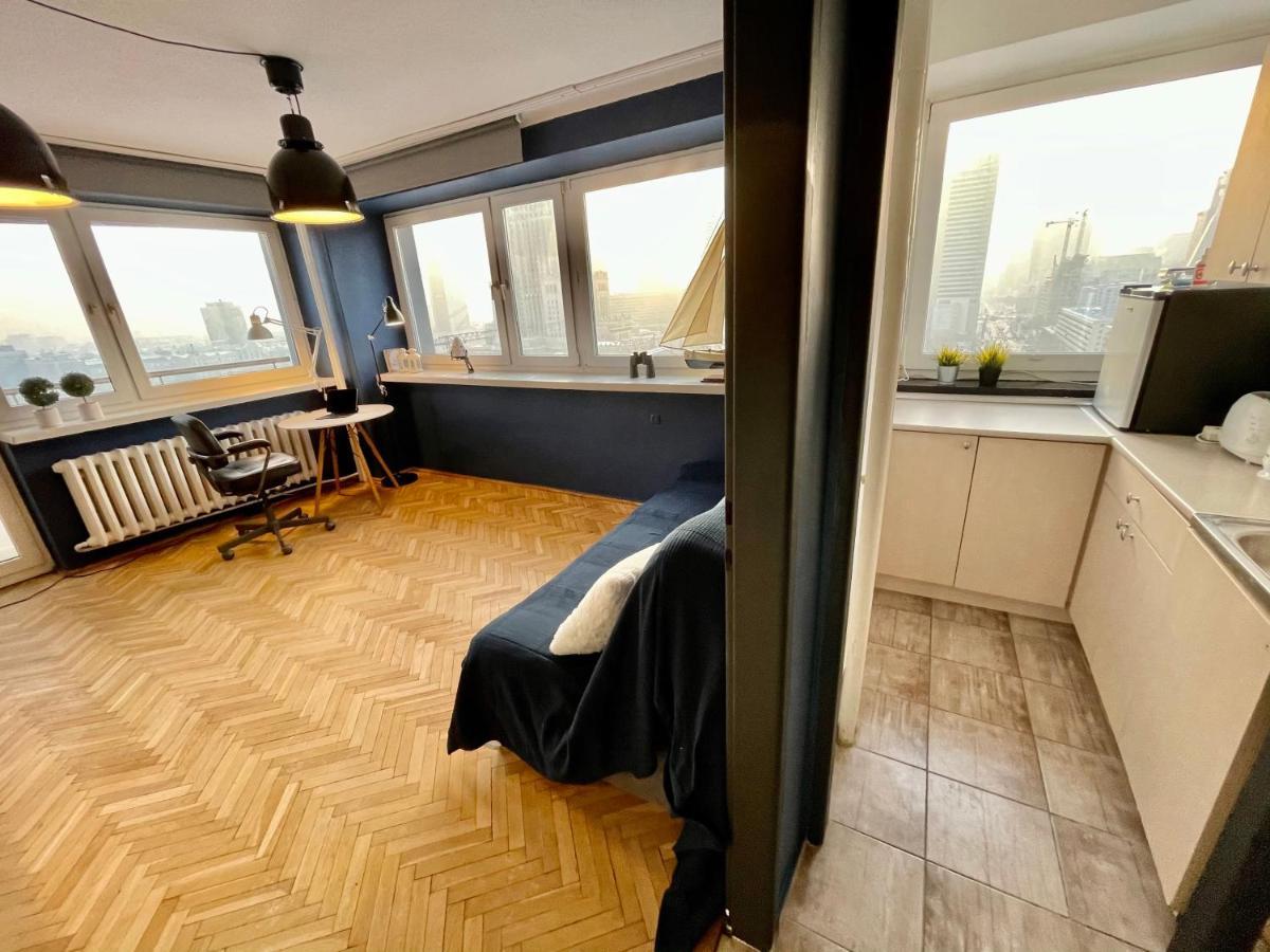 Super Apartament BLUE Ścisłe Centrum Dwie Linie Metra Netflix WiFi 300 Mbs Panorama Miasta Warschau Exterior foto