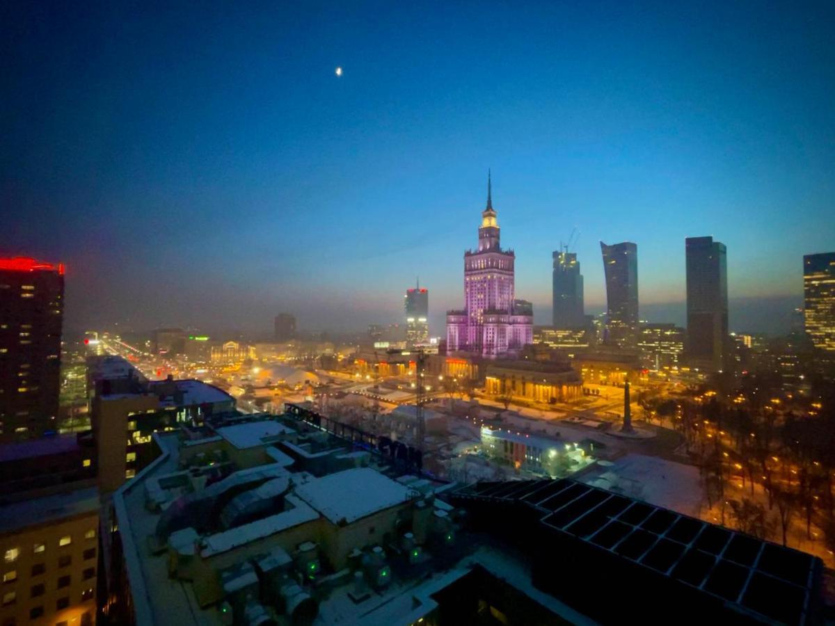 Super Apartament BLUE Ścisłe Centrum Dwie Linie Metra Netflix WiFi 300 Mbs Panorama Miasta Warschau Exterior foto