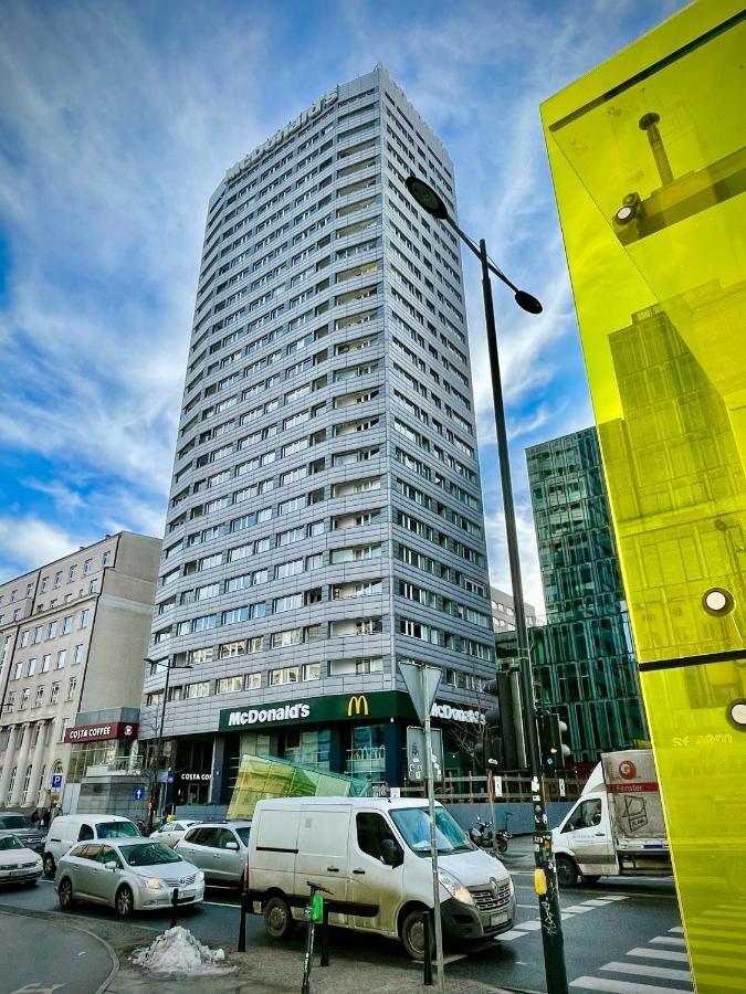 Super Apartament BLUE Ścisłe Centrum Dwie Linie Metra Netflix WiFi 300 Mbs Panorama Miasta Warschau Exterior foto