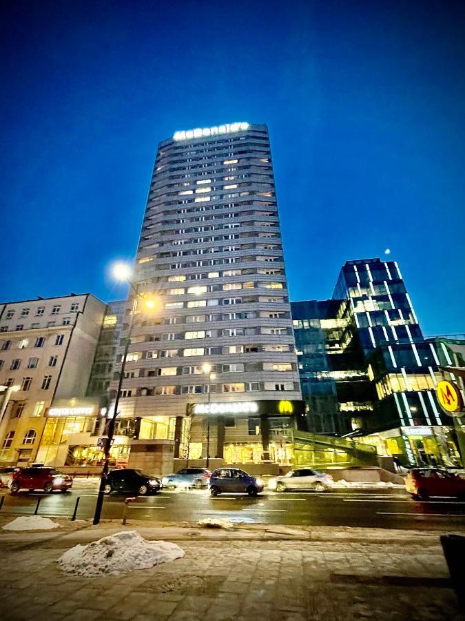 Super Apartament BLUE Ścisłe Centrum Dwie Linie Metra Netflix WiFi 300 Mbs Panorama Miasta Warschau Exterior foto
