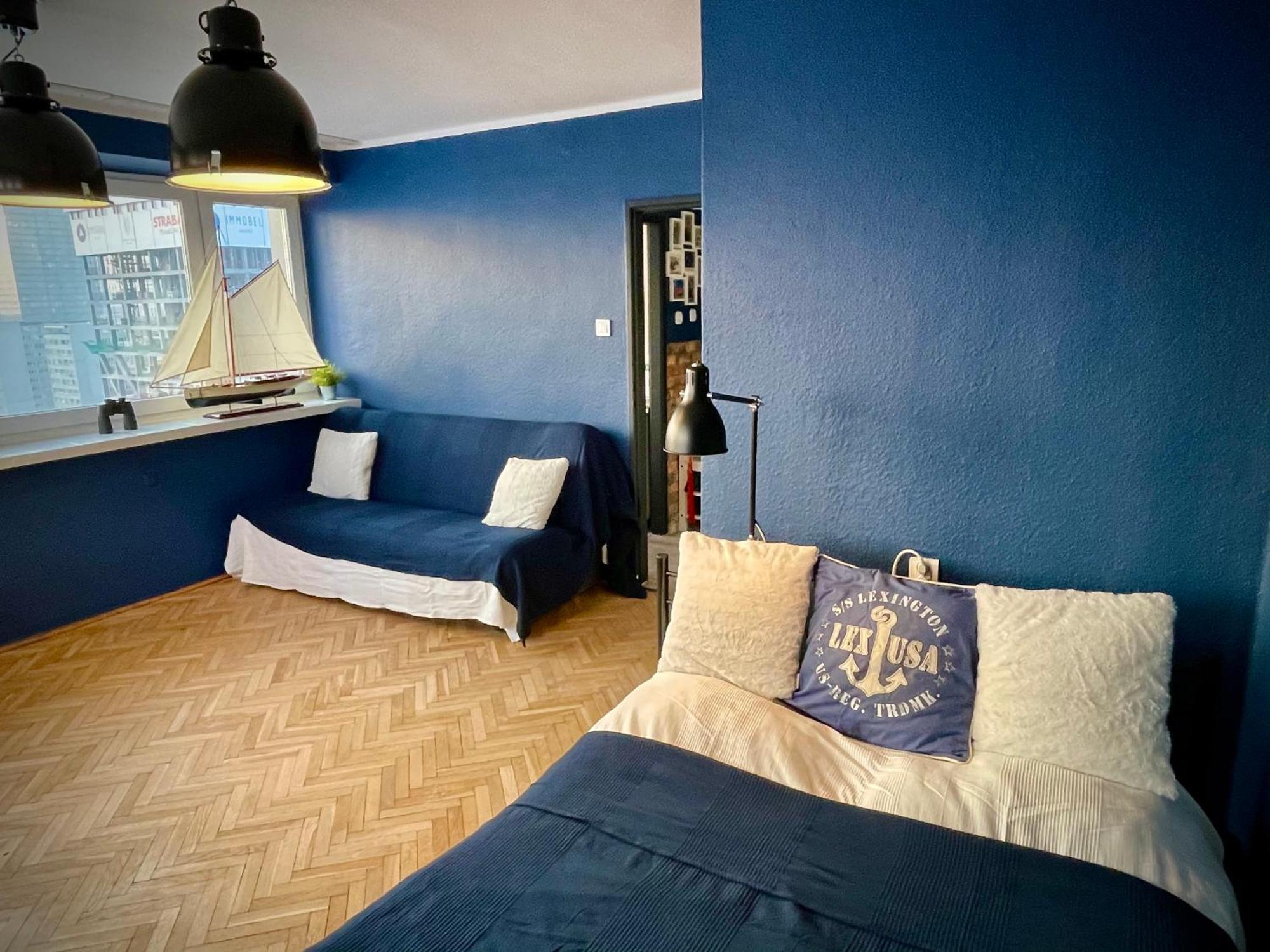 Super Apartament BLUE Ścisłe Centrum Dwie Linie Metra Netflix WiFi 300 Mbs Panorama Miasta Warschau Exterior foto