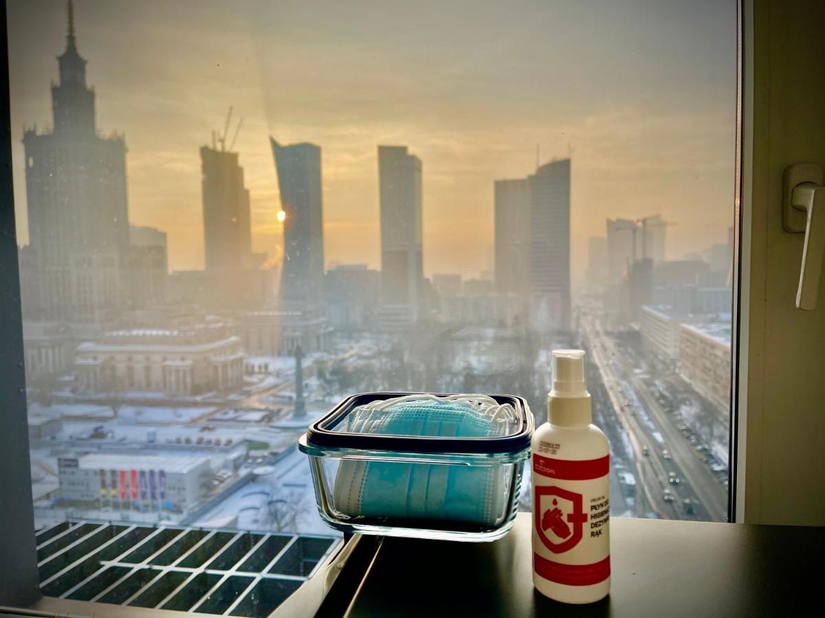 Super Apartament BLUE Ścisłe Centrum Dwie Linie Metra Netflix WiFi 300 Mbs Panorama Miasta Warschau Exterior foto