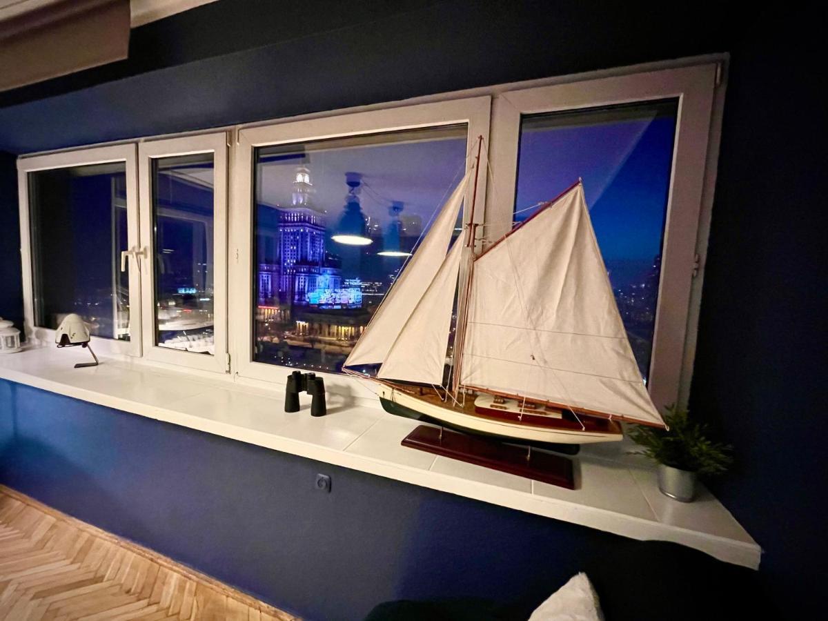 Super Apartament BLUE Ścisłe Centrum Dwie Linie Metra Netflix WiFi 300 Mbs Panorama Miasta Warschau Exterior foto