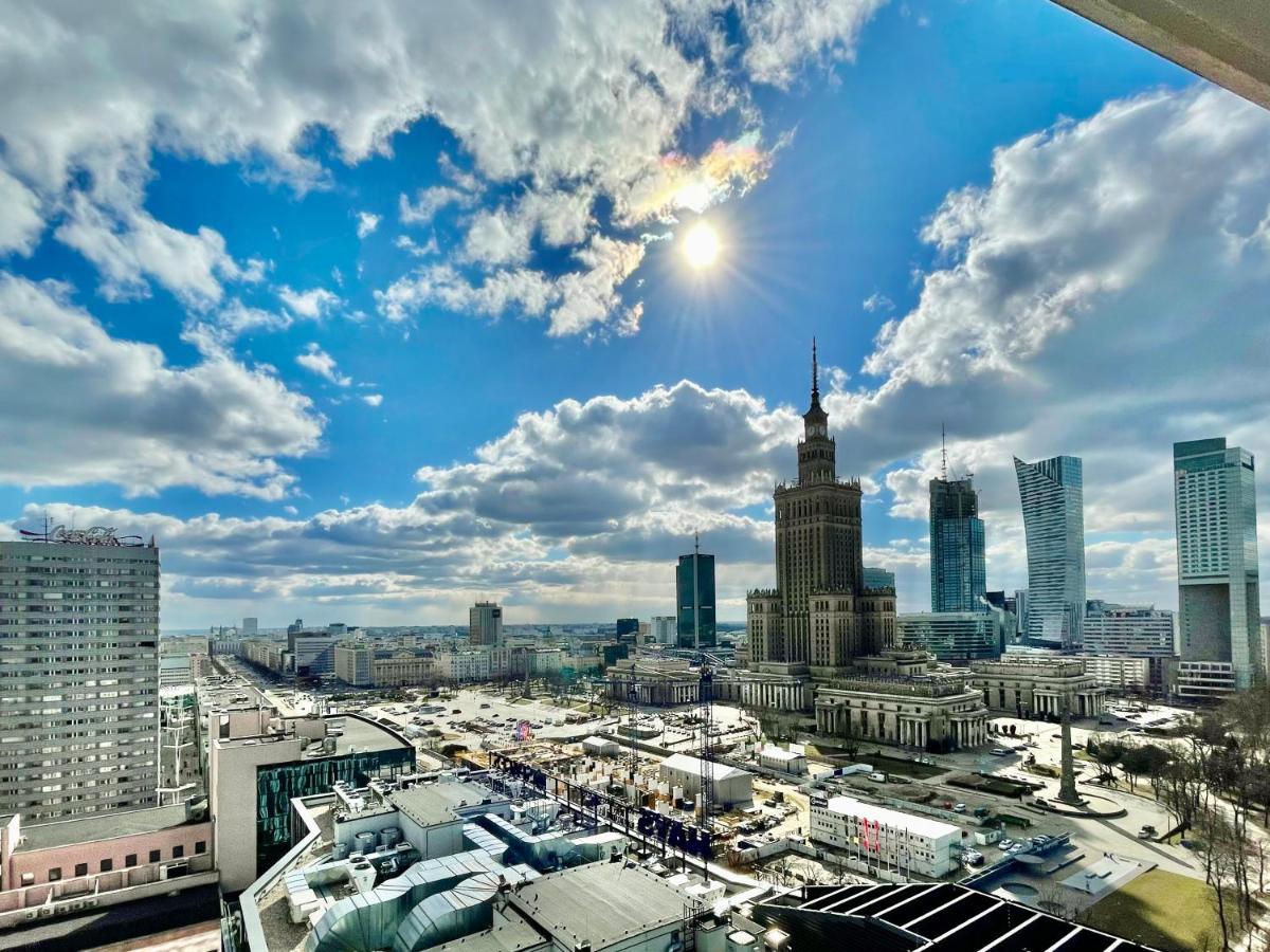 Super Apartament BLUE Ścisłe Centrum Dwie Linie Metra Netflix WiFi 300 Mbs Panorama Miasta Warschau Exterior foto