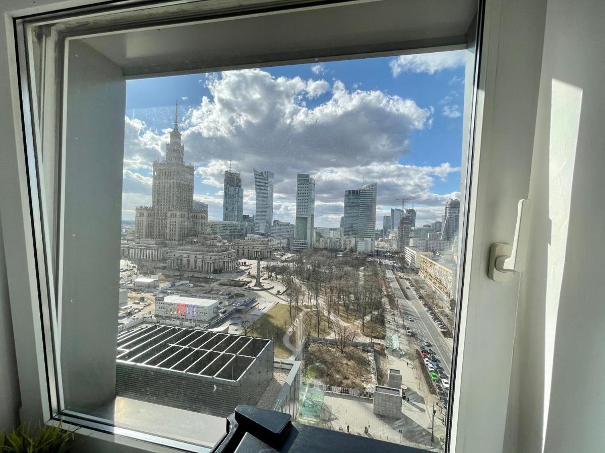 Super Apartament BLUE Ścisłe Centrum Dwie Linie Metra Netflix WiFi 300 Mbs Panorama Miasta Warschau Exterior foto